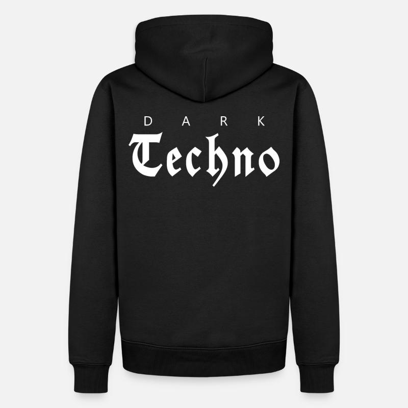 Techno sombre - Sweat à capuche Premium bio Homme - noir