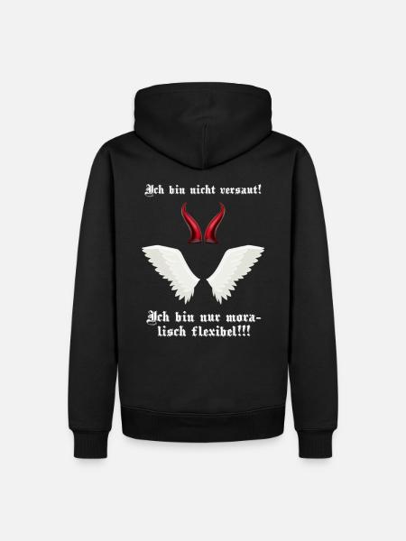 lustig - Männer Premium Bio Hoodie - Schwarz