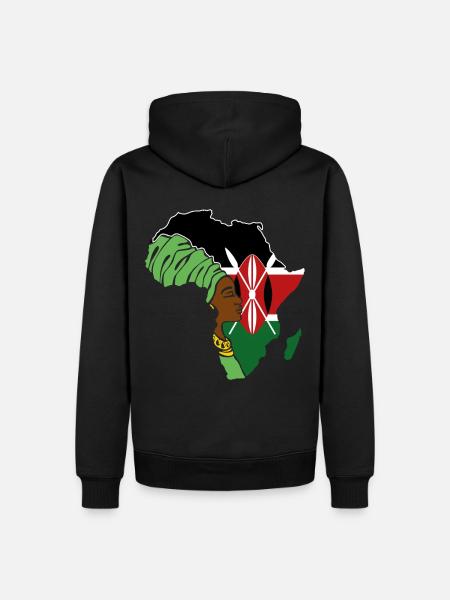 Kenya kenyanske Flag Afrika Sort Arv - Herre Premium økologisk hoodie - sort