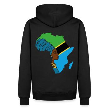 Tansania Tansanische Flagge Afrika Ethnic Souvenir - Männer Premium Bio Hoodie - Schwarz - Hinten - Nico (187cm)