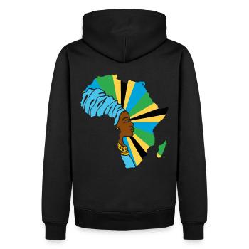 Tansania Tansanische Flagge Afrika Ethnic Souvenir - Männer Premium Bio Hoodie - Schwarz - Hinten - Nico (187cm)