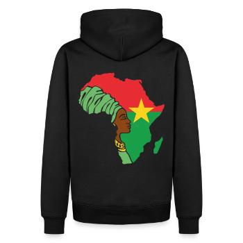 Burkina Faso Flagge Fahne Afrika Ethnic Heritage - Männer Premium Bio Hoodie - Schwarz - Hinten - Nico (187cm)