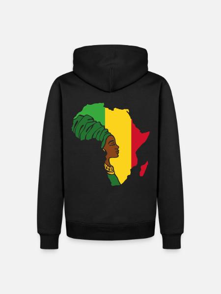 Mali Malische Flagge Afrika Black Heritage - Männer Premium Bio Hoodie - Schwarz