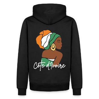 Côte d'Ivoire Ivory Coast Flag Flag Africa - Men’s Premium Organic Hoodie - black - Back - Nico (187cm)