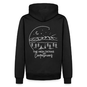 Hohe Karpaten Polen Slowakei Wandern Camping - Männer Premium Bio Hoodie - Schwarz - Hinten - Nico (187cm)