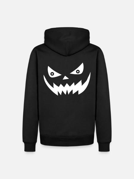 Grimace d’Halloween blanc - Sweat à capuche Premium bio Homme - noir