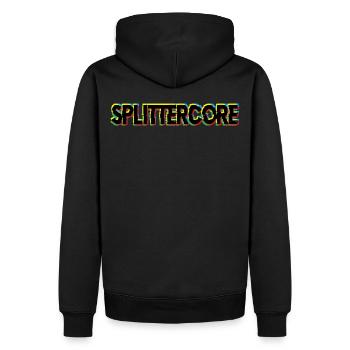 | techno splittercore Frenchcore Extreme Gabber - Sweat à capuche Premium bio Homme - noir - Dos - Nico (187cm)