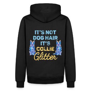 Einzigartiges Border-Collie-Design für - Männer Premium Bio Hoodie - Schwarz - Hinten - Nico (187cm)