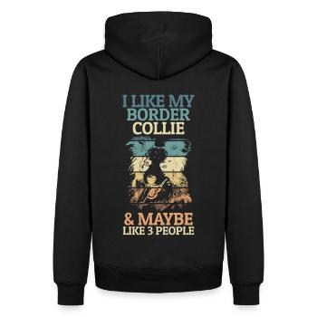 Adorable design Border Collie pour - Sweat à capuche Premium bio Homme - noir - Dos - Nico (187cm)