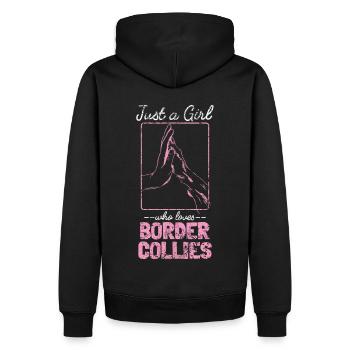 Exprimez votre amour pour les Border Collies - Sweat à capuche Premium bio Homme - noir - Dos - Nico (187cm)