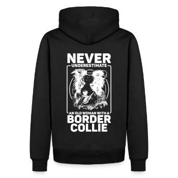 Conception unique de border collie pour - Sweat à capuche Premium bio Homme - noir - Dos - Nico (187cm)