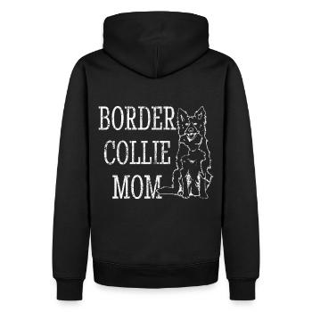 Einzigartiges Border-Collie-Design für - Männer Premium Bio Hoodie - Schwarz - Hinten - Nico (187cm)