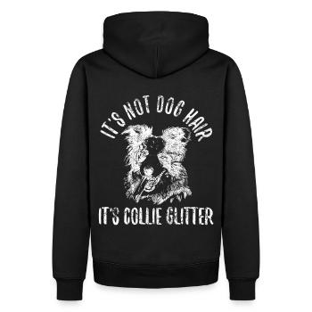Einzigartiges Border-Collie-Design für - Männer Premium Bio Hoodie - Schwarz - Hinten - Nico (187cm)