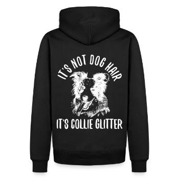 Einzigartiges Border Collie-Design für - Männer Premium Bio Hoodie - Schwarz - Hinten - Nico (187cm)