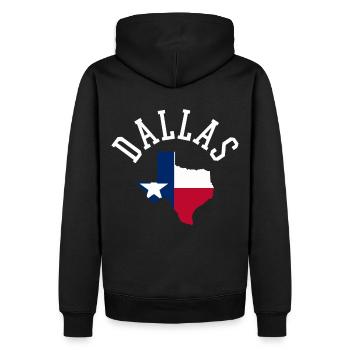 Dallas Patriot USA Flagge Stolz Independence Day - Männer Premium Bio Hoodie - Schwarz - Hinten - Nico (187cm)