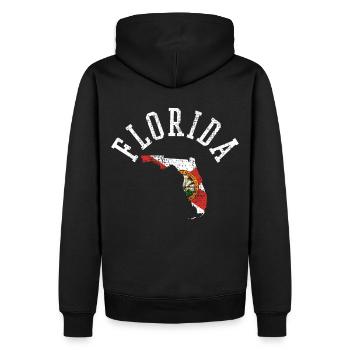 Découvrez votre Florida Usa Flag Patriot Design - Sweat à capuche Premium bio Homme - noir - Dos - Nico (187cm)