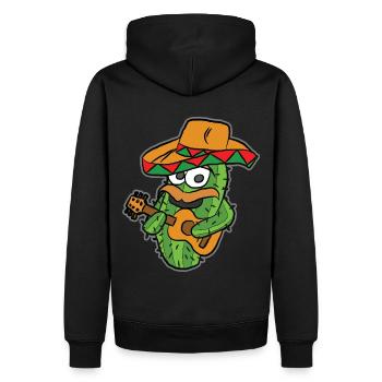 Embrassez votre côté amusant avec Let’s Fiesta - Sweat à capuche Premium bio Homme - noir - Dos - Nico (187cm)
