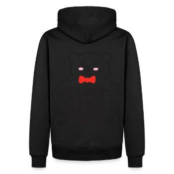 Adorable expression d’ours « Je t’aime beaucoup Beary » - Sweat à capuche Premium bio Homme - noir - Dos - Nico (187cm)