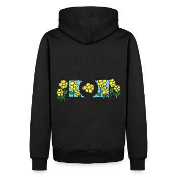 Capture Everything Lively Floral Camera Visual - Männer Premium Bio Hoodie - Schwarz - Hinten - Nico (187cm)