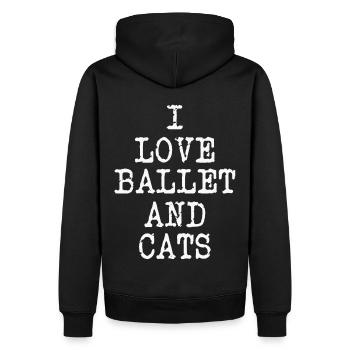 Danseuse de ballet élégante aux mouvements gracieux - Sweat à capuche Premium bio Homme - noir - Dos - Nico (187cm)
