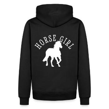 Horse Lover Riding Horseshoe Pony Barn Enthusiast - Männer Premium Bio Hoodie - Schwarz - Hinten - Nico (187cm)