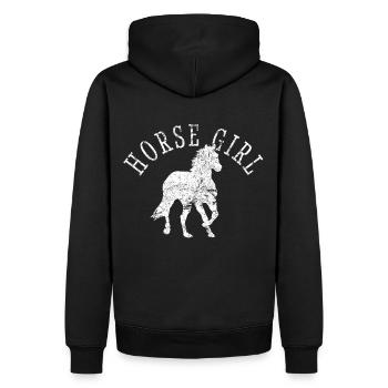 Horse Fan Racing Riding Head Dictons Farm Design - Sweat à capuche Premium bio Homme - noir - Dos - Nico (187cm)