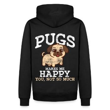 Embrassez votre amour des seins avec ce - Sweat à capuche Premium bio Homme - noir - Dos - Nico (187cm)