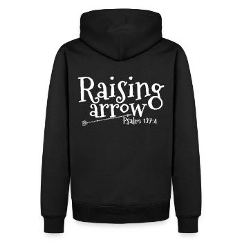 Team Jesus inspired design for faith and - Men’s Premium Organic Hoodie - black - Back - Nico (187cm)