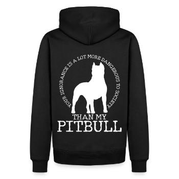 Exprimez votre amour pour Pitbull dès aujourd’hui - Sweat à capuche Premium bio Homme - noir - Dos - Nico (187cm)