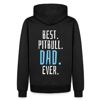 Meilleur design unique de papa pitbull de tous les temps - Sweat à capuche Premium bio Homme - noir - Dos - Nico (187cm)