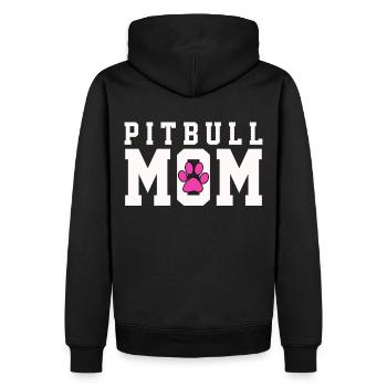 Conception de mère pitbull pour sauvage et aimant - Sweat à capuche Premium bio Homme - noir - Dos - Nico (187cm)