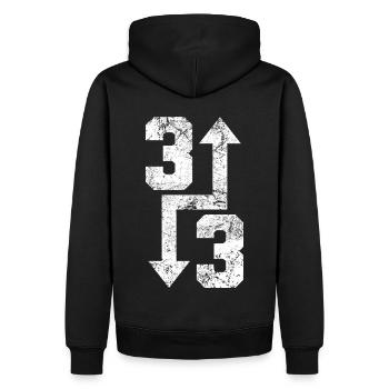 Fun Baseball Trois Lanceurs Receveurs Home Run - Sweat à capuche Premium bio Homme - noir - Dos - Nico (187cm)