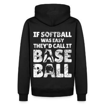 Citations hilarantes pour le baseball et - Sweat à capuche Premium bio Homme - noir - Dos - Nico (187cm)