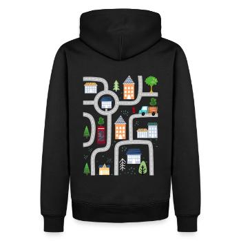 Tapis de jeu Tapis de jeu Carte routière Massage - Sweat à capuche Premium bio Homme - noir - Dos - Nico (187cm)