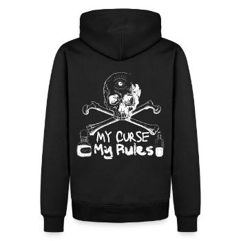 Wicca my curse my rules - Men’s Premium Organic Hoodie - black - Back - Nico (187cm)