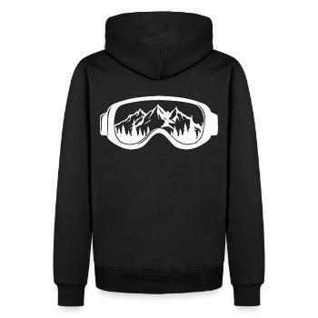 Lunettes de ski - Sweat à capuche Premium bio Homme - noir - Dos - Nico (187cm)