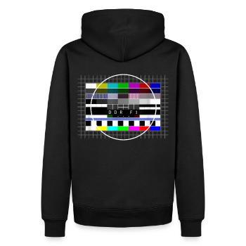 Gdr photo de test Retro Ostalgie 80s - Sweat à capuche Premium bio Homme - noir - Dos - Nico (187cm)