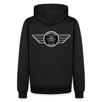 Brittany, Breizh Team - Men’s Premium Organic Hoodie - black - Back - Nico (187cm)