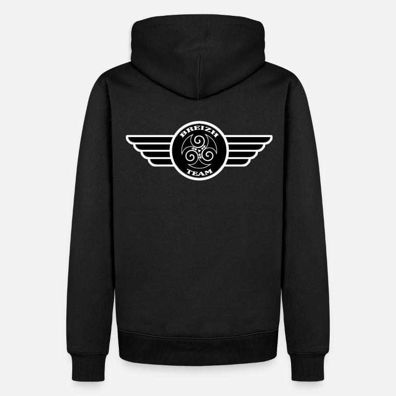 Bretagne, Breizh Team - Sweat à capuche Premium bio Homme - noir