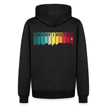 Seven 7 Churfirsten Alpstein Toggenburg Hiking - Men’s Premium Organic Hoodie - black - Back - Nico (187cm)