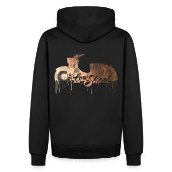 Schwalbe - LowSkool - Simson KR51 - Cuivre - Sweat à capuche Premium bio Homme - noir - Dos - Nico (187cm)
