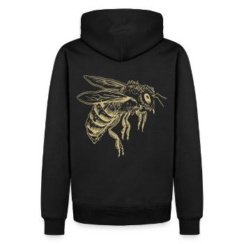 Abeille - Apiculteur - Sweat à capuche Premium bio Homme - noir - Dos - Nico (187cm)