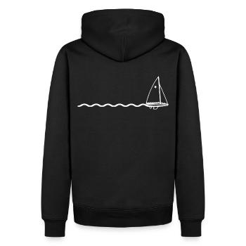 Voile - Navire - Mer - Bateau - Sweat à capuche Premium bio Homme - noir - Dos - Nico (187cm)