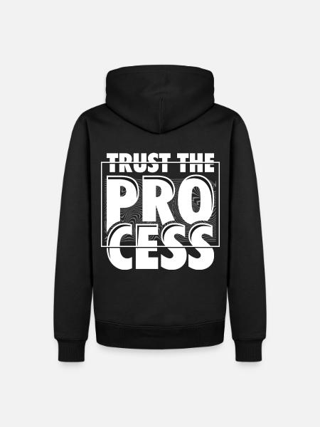 TRUST THE PROCESS - Männer Premium Bio Hoodie - Schwarz