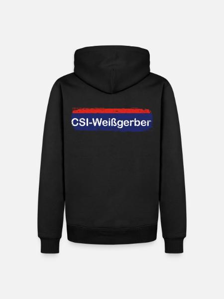 Weißgerber Polizei Forensiker - Männer Premium Bio Hoodie - Schwarz