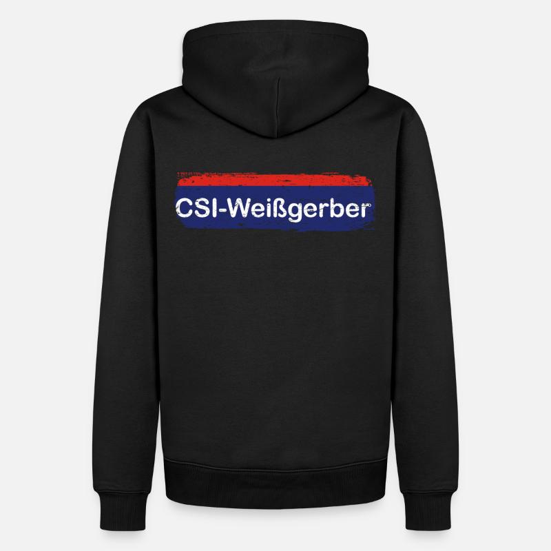 Weißgerber Polizei Forensiker - Männer Premium Bio Hoodie - Schwarz