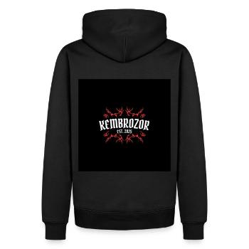 86 away - Sweat à capuche Premium bio Homme - noir - Dos - Nico (187cm)
