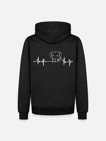Labrador Retriever - Heartbeat - Men’s Premium Organic Hoodie - black