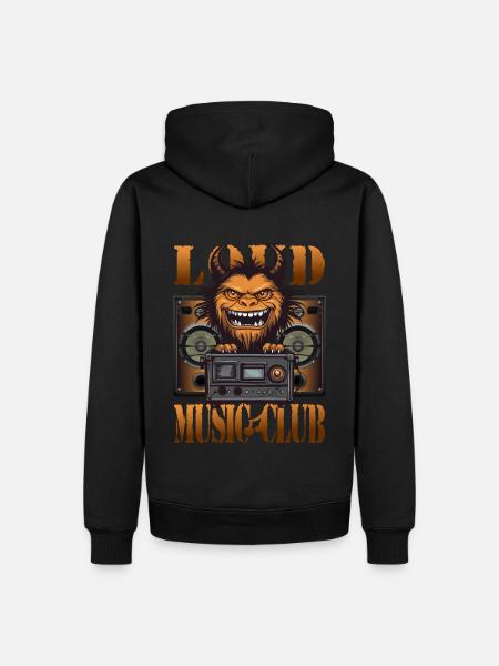 Loud Music Club - Men’s Premium Organic Hoodie - black