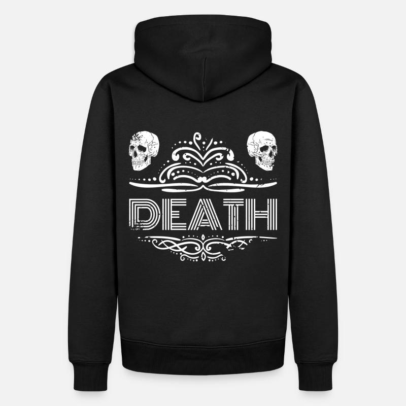 Retro Death - Goth Statement - Männer Premium Bio Hoodie - Schwarz